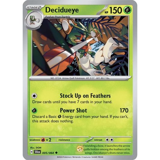[ENG] Pokemon SV6.5 Shrouded Fable: 005/064 Decidueye [Grass] [U - Uncommon] (Non-foil)