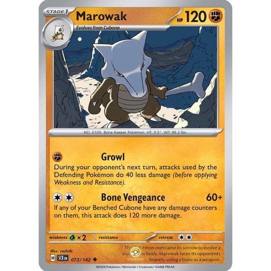 [ENG] Pokemon SV07 Stellar Crown: 073/142 Marowak [Fighting] [U - Uncommon] (Non-foil)