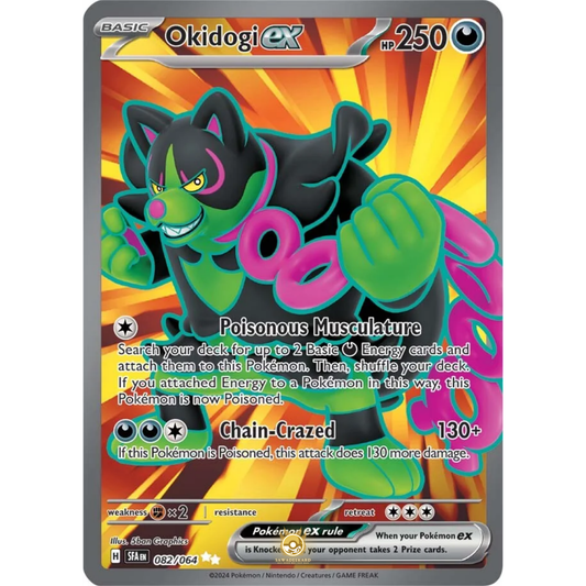 [ENG] Pokemon SV6.5 Shrouded Fable: 082/064 Okidogi ex [Darkness] [UR - Ultra Rare] (Foil)