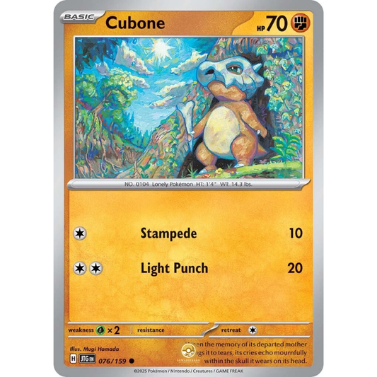 [ENG] Pokemon SV09 Journey Together: 076/159 Cubone [Fighting] [C - Common] (Non-foil)