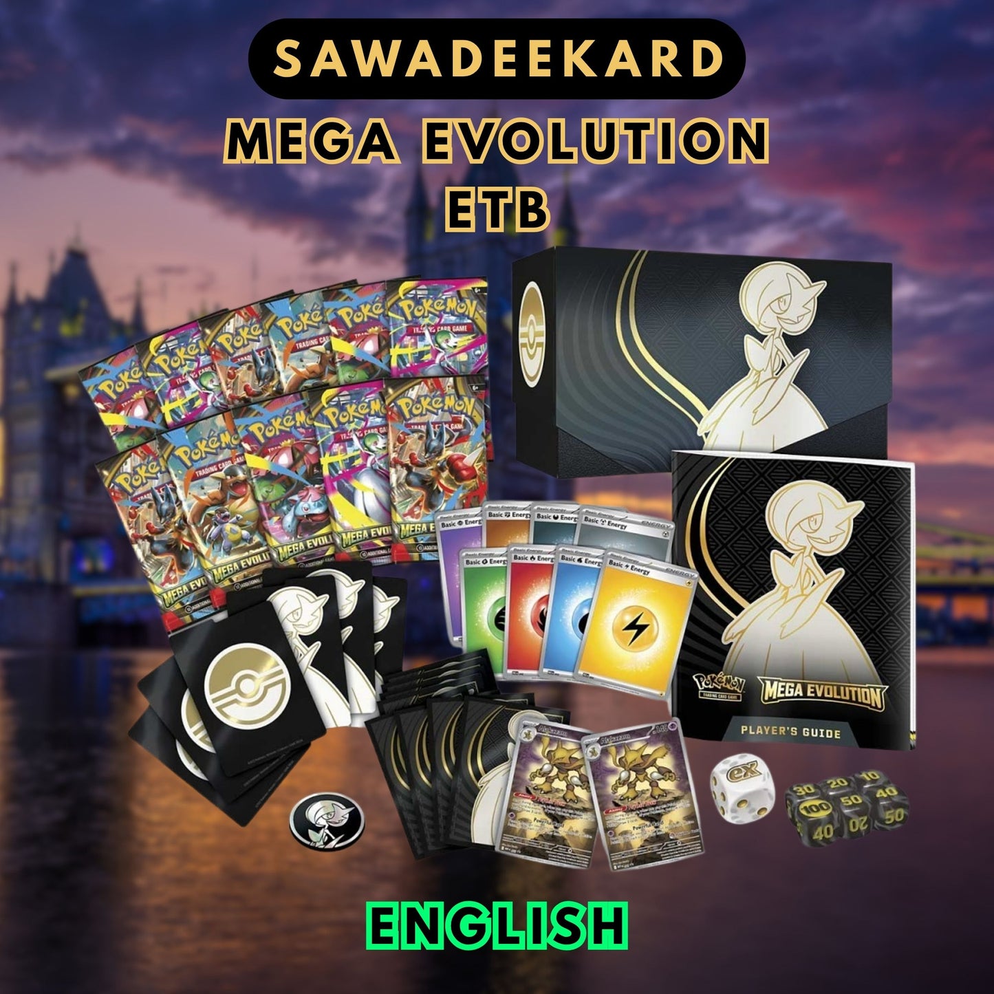 [ENG]	[Mega	ME01]	Mega Evolution (Gardevoir)	Elite Trainer Box	Pokemon TCG	(9	Packs)