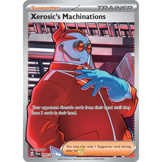 [ENG] Pokemon SV6.5 Shrouded Fable: 089/064 Xerosic's Machinations [Support] [UR - Ultra Rare] (Foil)