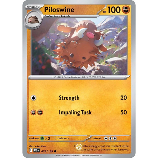 [ENG] Pokemon SV09 Journey Together: 078/159 Piloswine [Fighting] [C - Common] (Non-foil)