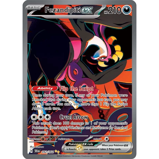 [ENG] Pokemon SV6.5 Shrouded Fable: 092/064 Fezandipiti ex [Darkness] [SIR - Special Illustration Rare] (Foil)