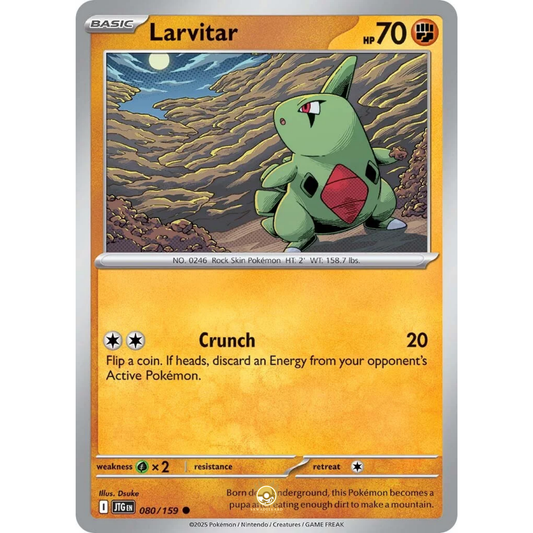 [ENG] Pokemon SV09 Journey Together: 080/159 Larvitar [Fighting] [C - Common] (Non-foil)