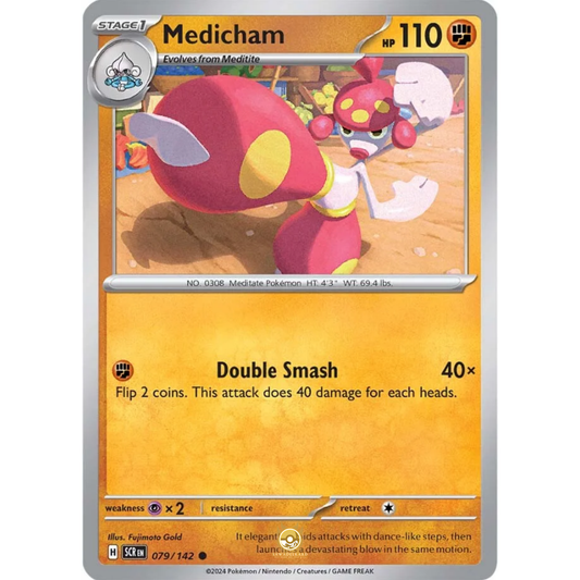 [ENG] Pokemon SV07 Stellar Crown: 079/142 Medicham [Fighting] [C - Common] (Non-foil)