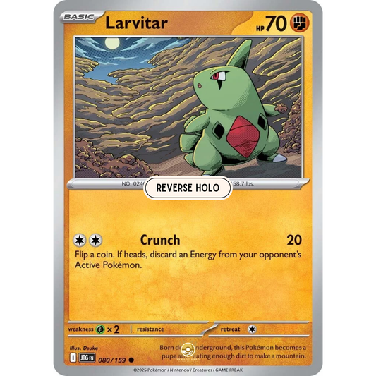 [ENG] Pokemon SV09 Journey Together: 080/159 Larvitar [Fighting] [C - Common] (Reverse Holo)