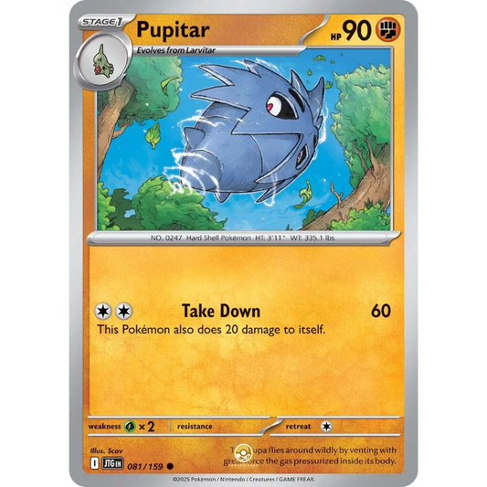 [ENG] Pokemon SV09 Journey Together: 081/159 Pupitar [Fighting] [C - Common] (Non-foil)