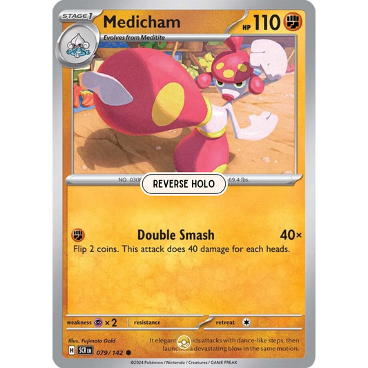 [ENG] Pokemon SV07 Stellar Crown: 079/142 Medicham [Fighting] [C - Common] (Reverse Holo)