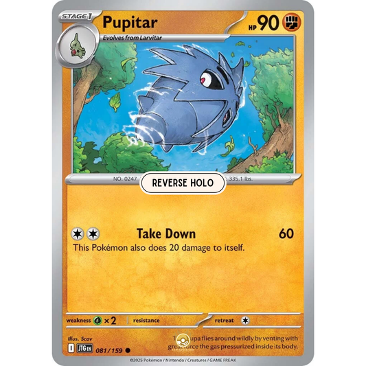 [ENG] Pokemon SV09 Journey Together: 081/159 Pupitar [Fighting] [C - Common] (Reverse Holo)