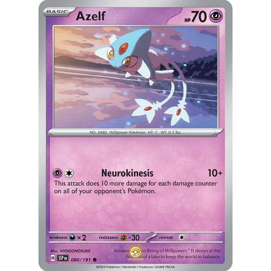 [ENG] Pokemon SV08 Surging Sparks: 080/191 Azelf [Psychic] [C - Common] (Non-foil)
