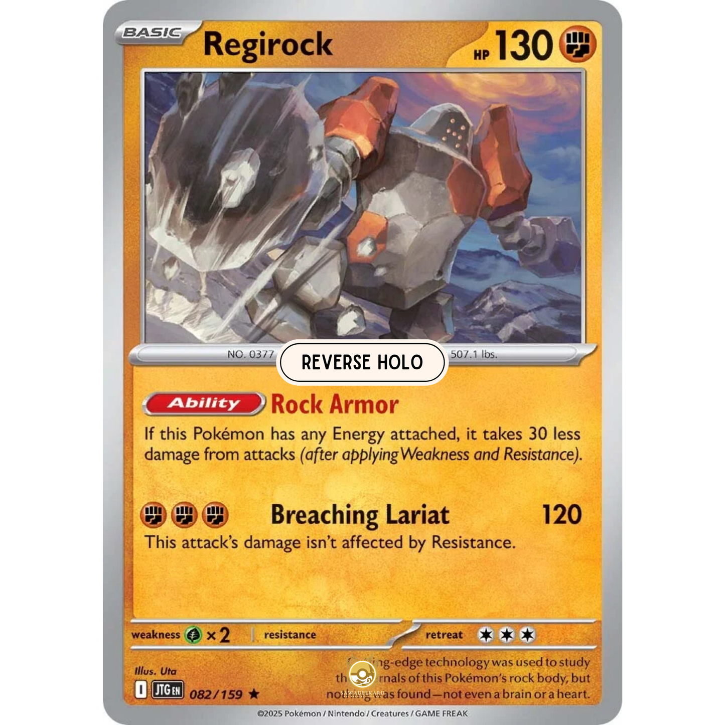 [ENG] Pokemon SV09 Journey Together: 082/159 Regirock [Fighting] [R - Rare] (Reverse Holo)