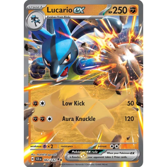 [ENG] Pokemon SV07 Stellar Crown: 082/142 Lucario ex [Fighting] [RR - Double Rare] (Foil)