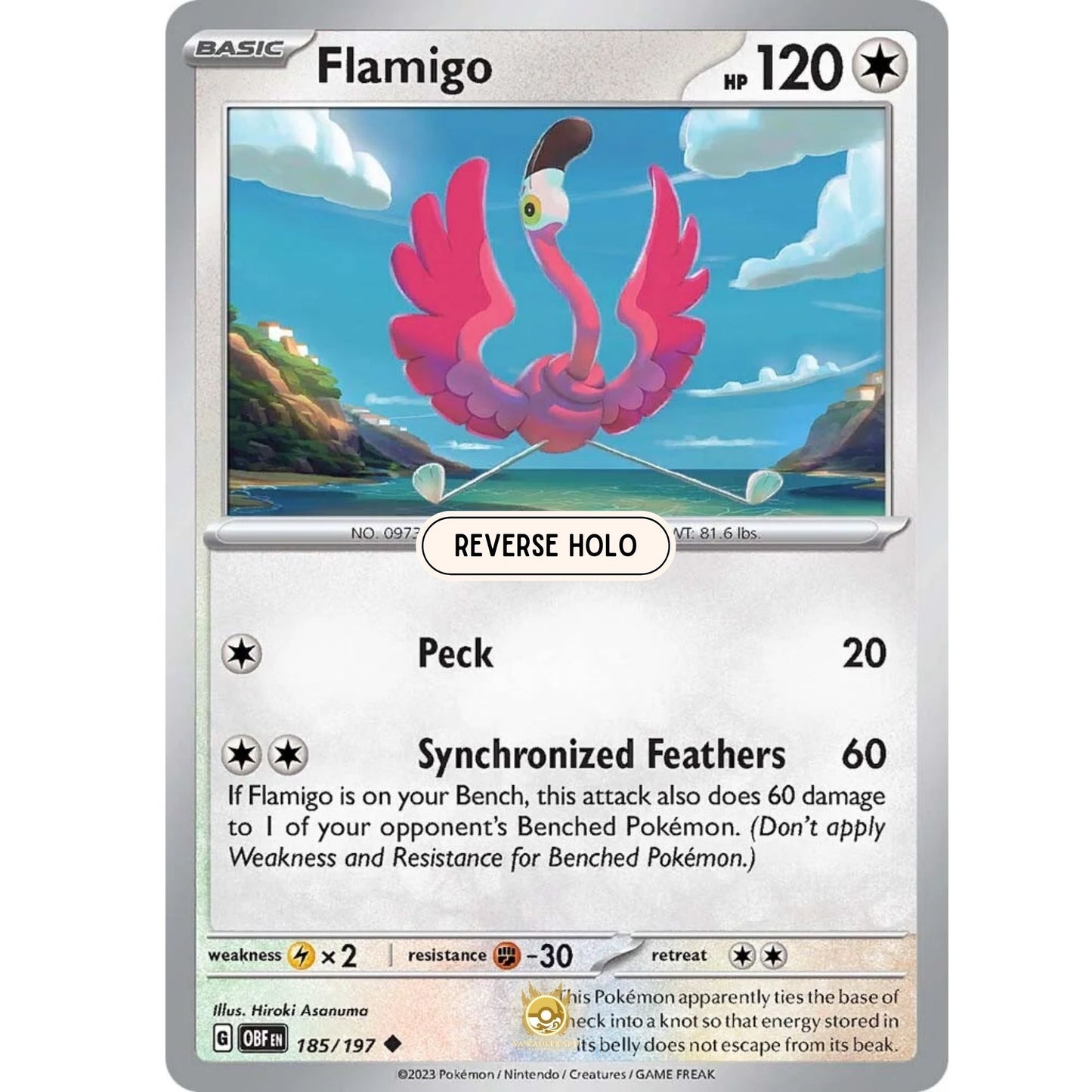 [ENG]	SV03	Obsidian Flames:	185/197	Flamigo	U	(Reverse Holo)