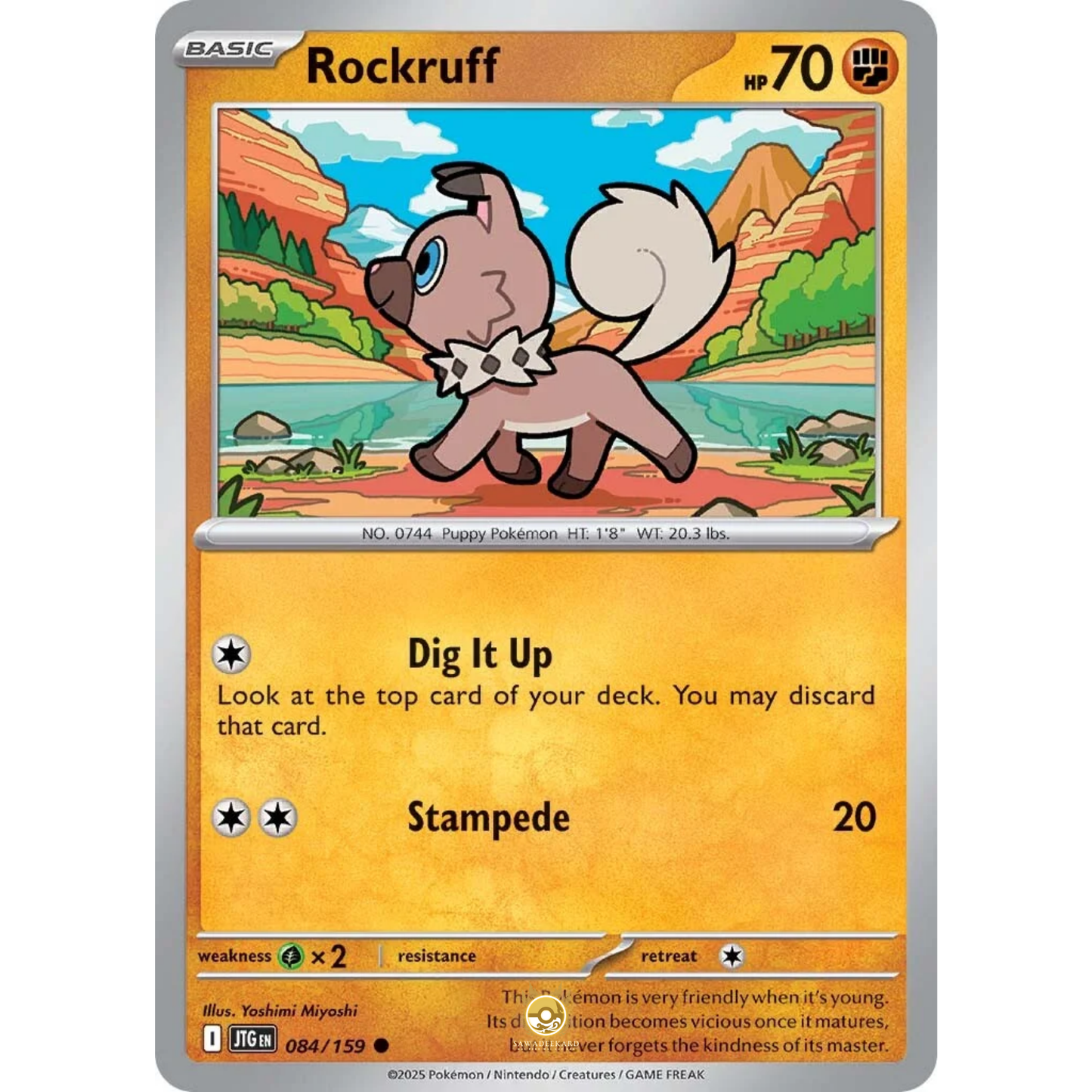 [ENG] Pokemon SV09 Journey Together: 084/159 Rockruff [Fighting] [C - Common] (Non-foil)