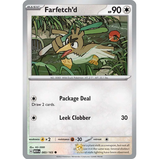 [ENG]	SV3.5	151:	083/165	Farfetch'd	C	(Non-Foil)