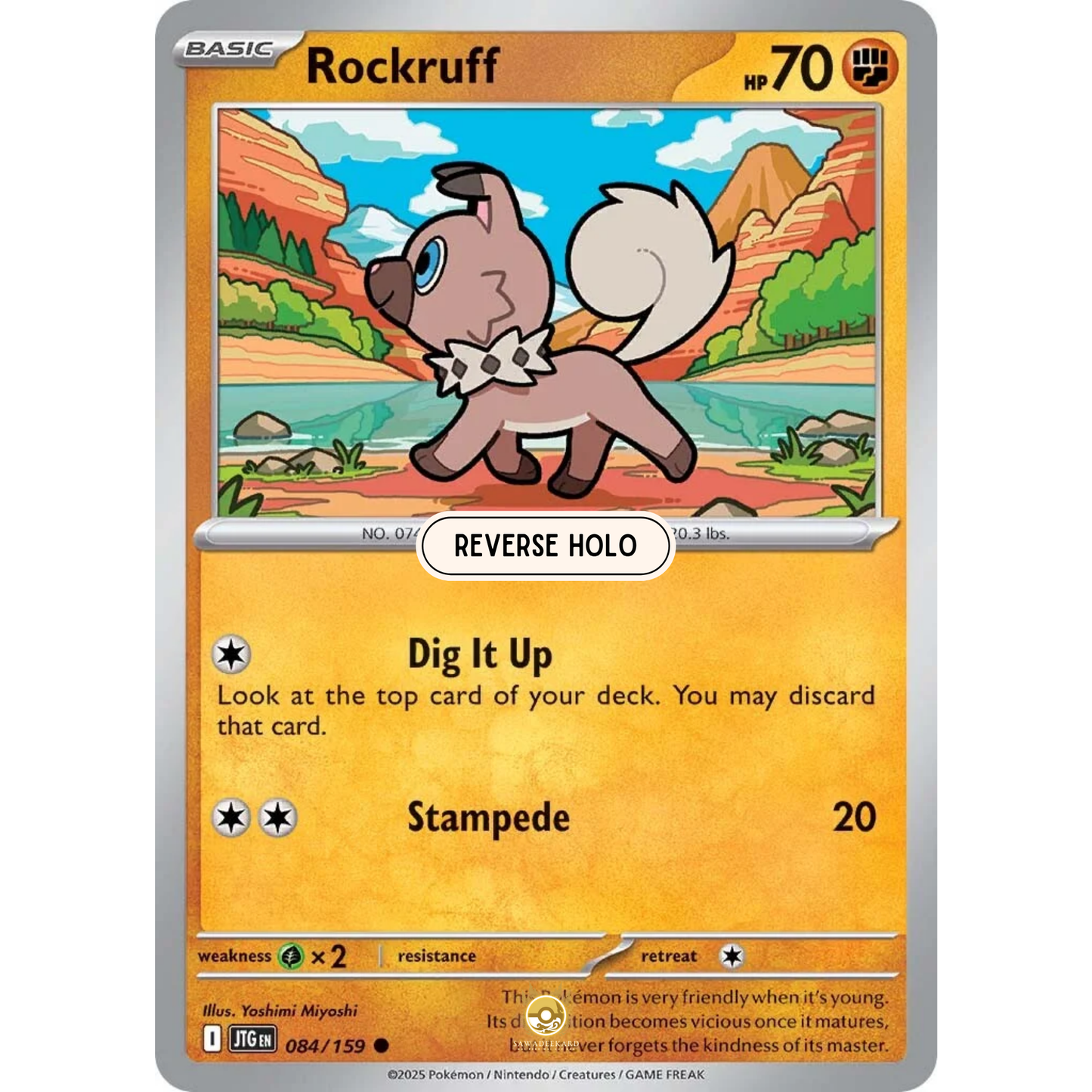 [ENG] Pokemon SV09 Journey Together: 084/159 Rockruff [Fighting] [C - Common] (Reverse Holo)