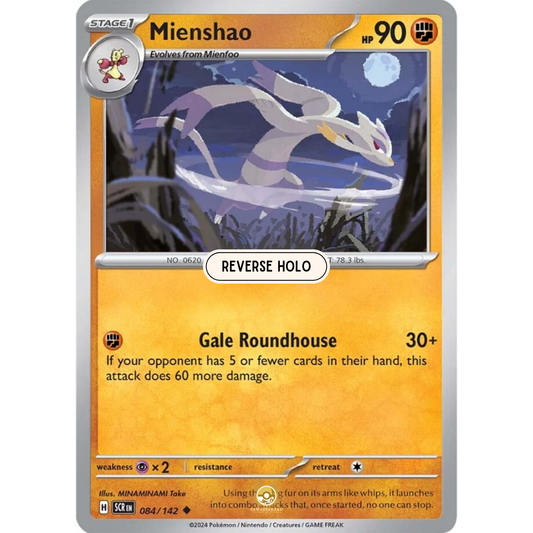 [ENG] Pokemon SV07 Stellar Crown: 084/142 Mienshao [Fighting] [U - Uncommon] (Reverse Holo)