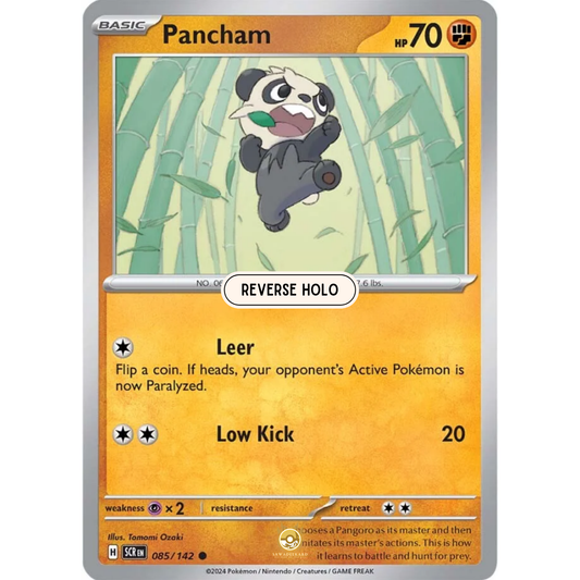 [ENG] Pokemon SV07 Stellar Crown: 085/142 Pancham [Fighting] [C - Common] (Reverse Holo)