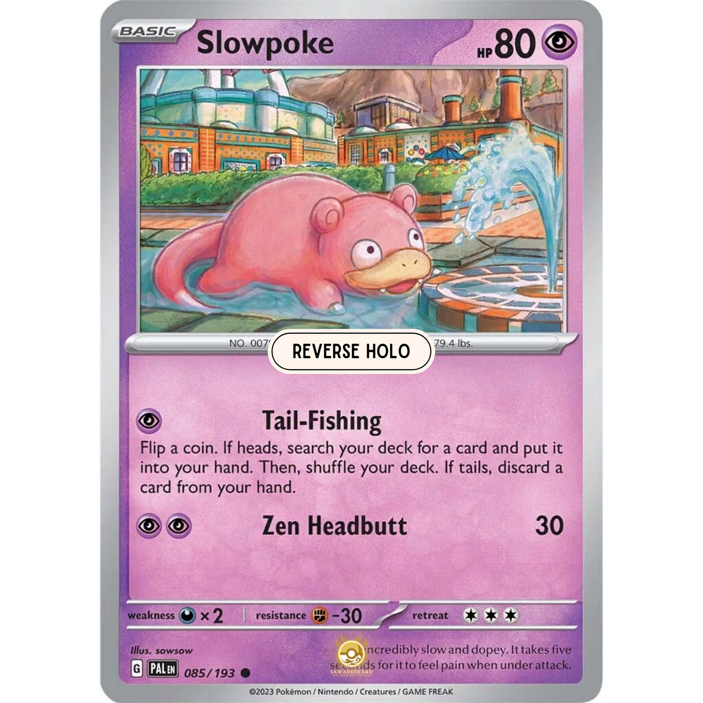 [ENG] SV02 Paldea Evolved: 085/193 Slowpoke C (Reverse Holo)