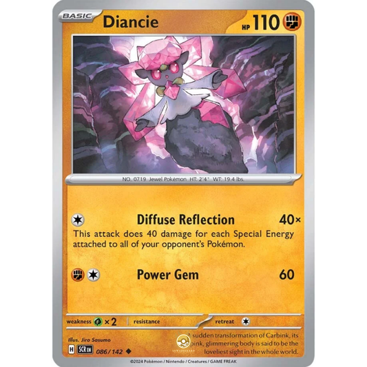 [ENG] Pokemon SV07 Stellar Crown: 086/142 Diancie [Fighting] [U - Uncommon] (Non-foil)