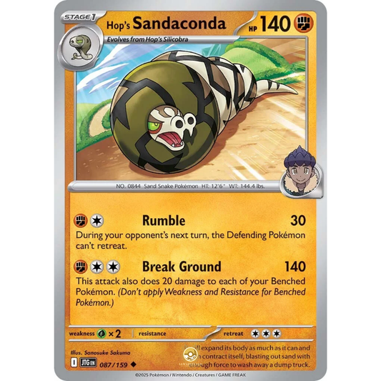 [ENG] Pokemon SV09 Journey Together: 087/159 Hop's Sandaconda [Fighting] [U - Uncommon] (Non-foil)
