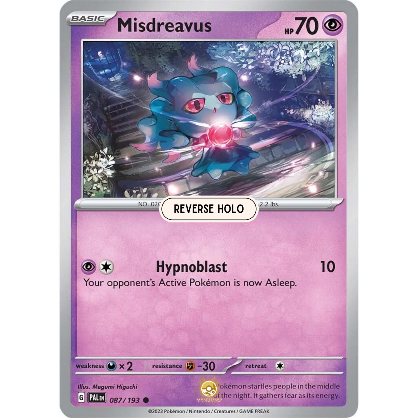 [ENG] SV02 Paldea Evolved: 087/193 Misdreavus C (Reverse Holo)