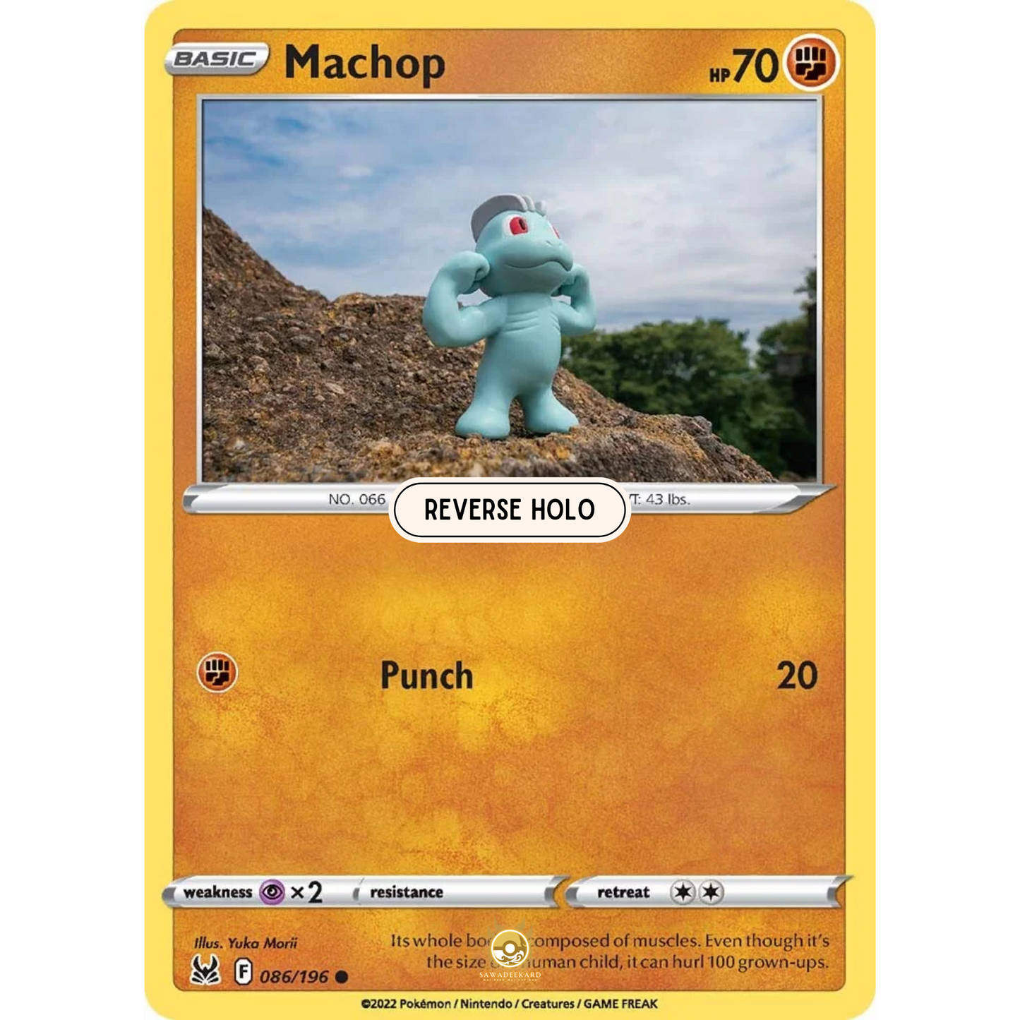 [ENG] SWSH 11 Lost Origin: 086/196 Machop C (Reverse Holo)