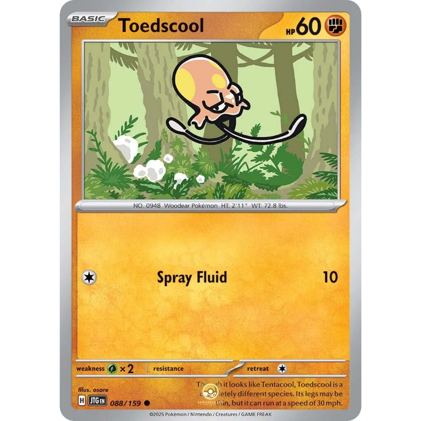 [ENG] Pokemon SV09 Journey Together: 088/159 Toedscool [Fighting] [C - Common] (Non-foil)