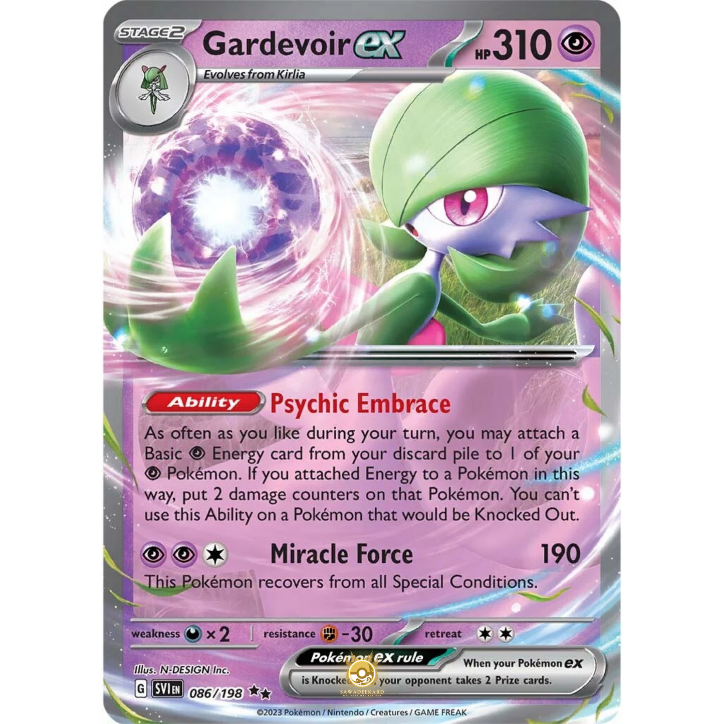 [ENG] SV01 Scarlet Violet Base Set: 086/198 Gardevoir EX RR (Double Rare)