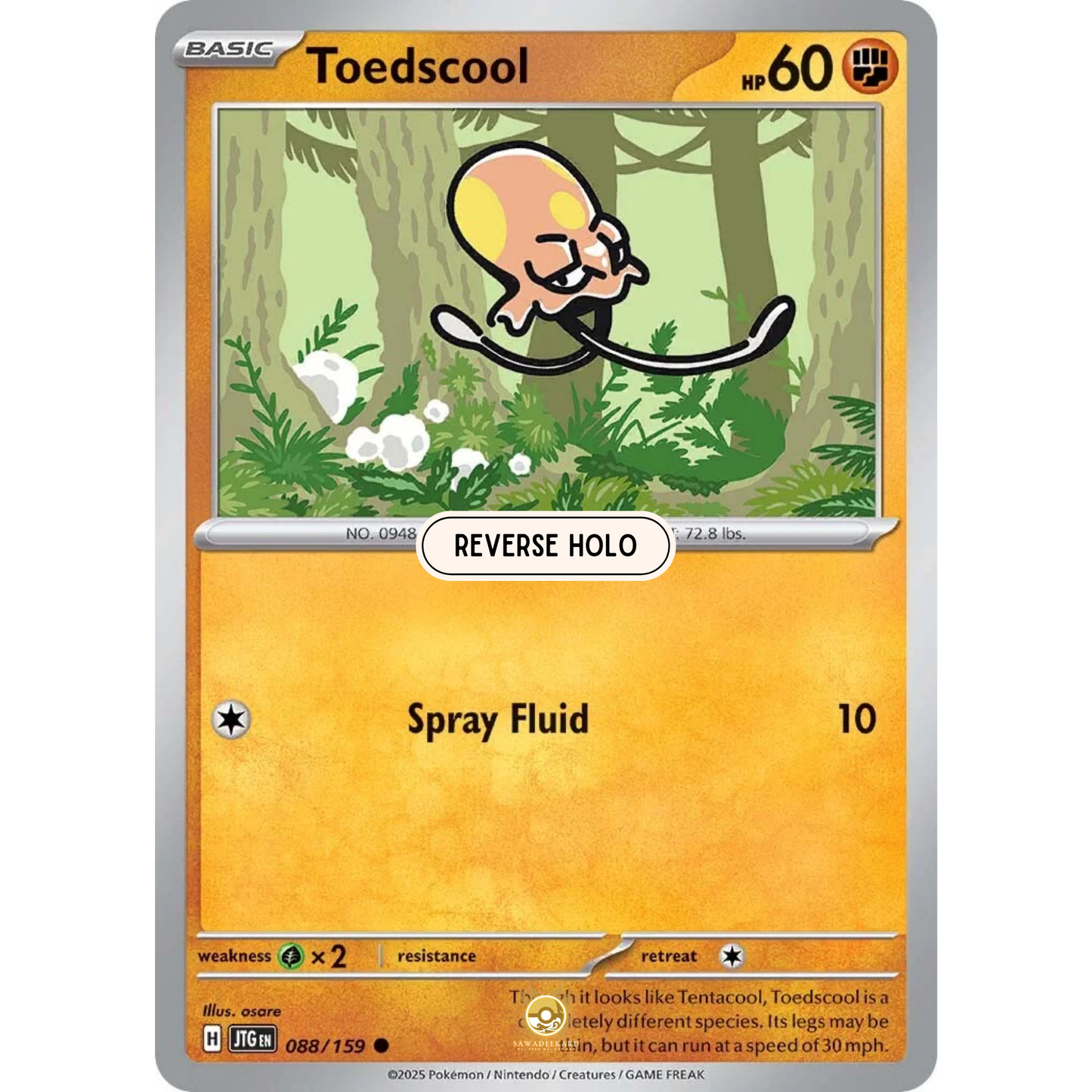 [ENG] Pokemon SV09 Journey Together: 088/159 Toedscool [Fighting] [C - Common] (Reverse Holo)