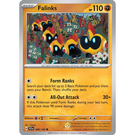 [ENG] Pokemon SV07 Stellar Crown: 088/142 Falinks [Fighting] [C - Common] (Non-foil)
