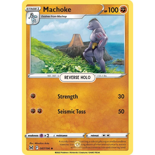 [ENG] SWSH 11 Lost Origin: 087/196 Machoke U (Reverse Holo)