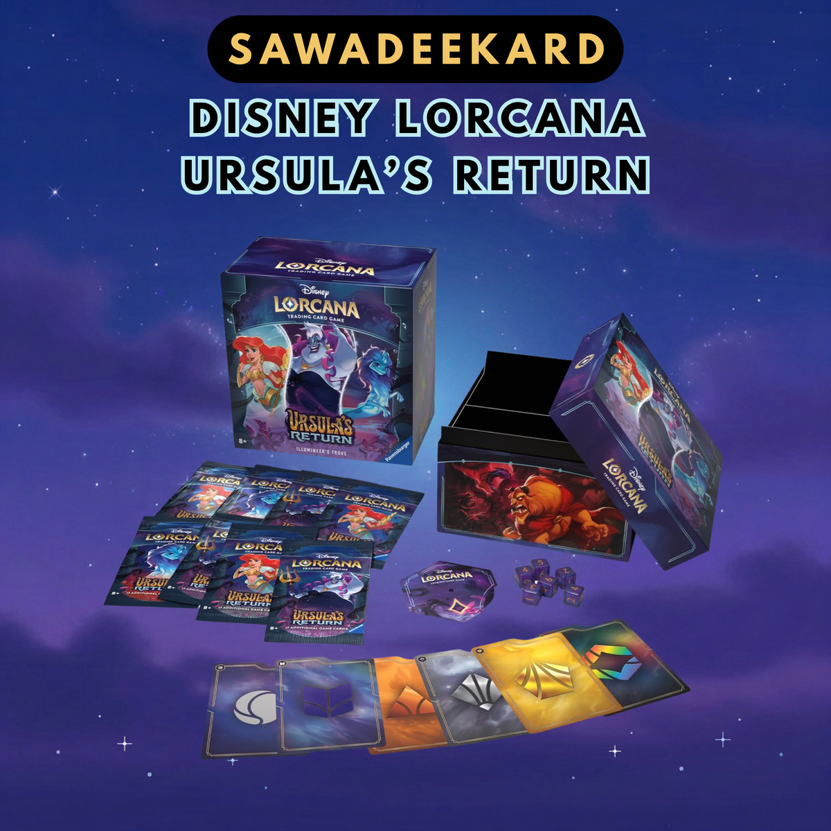 [ENG] Disney Lorcana TCG Ursula’s Return Illumineer’s Trove – 8 Booster Packs