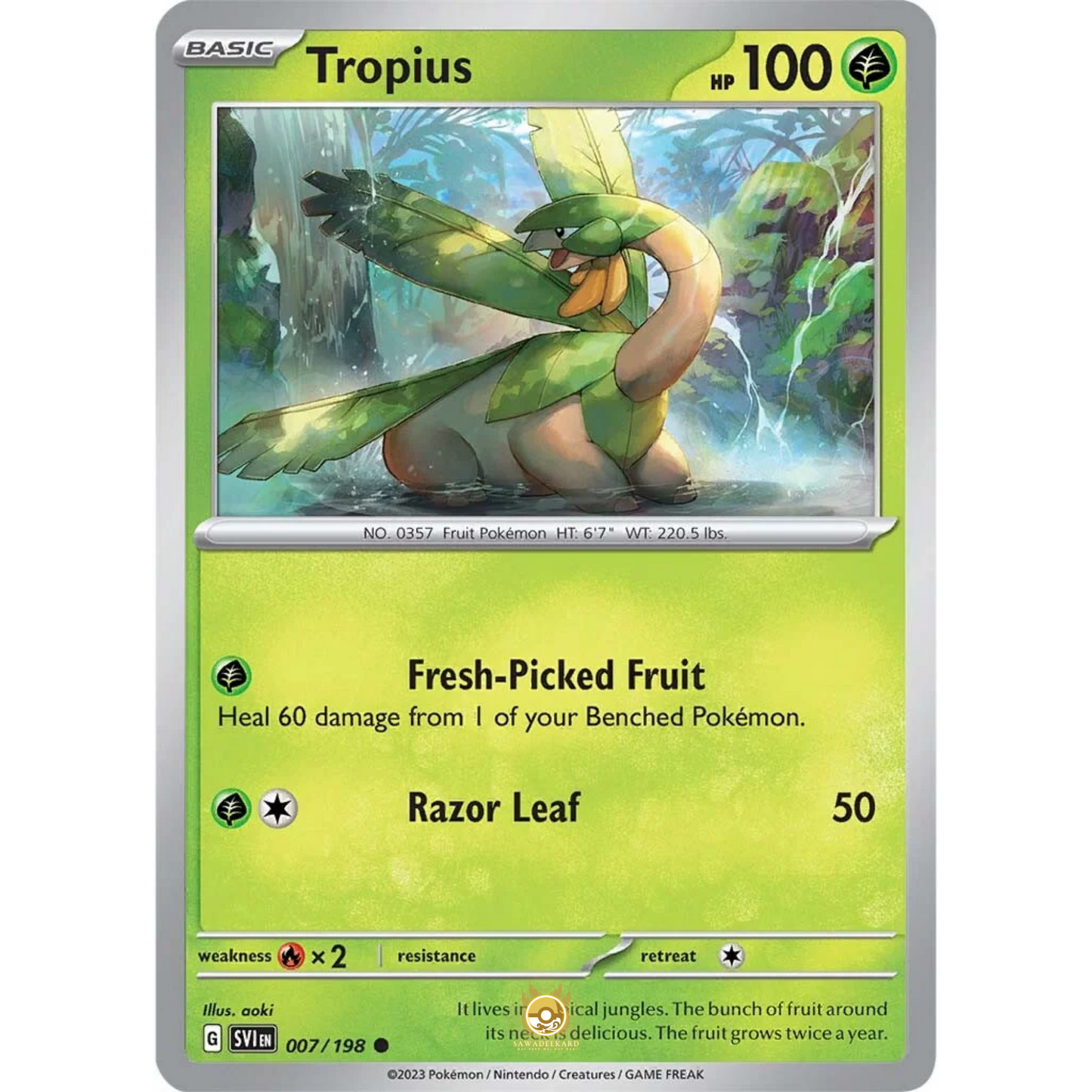 [ENG] SV01 Scarlet Violet Base Set: 007/198 Tropius C (Non-Foil)