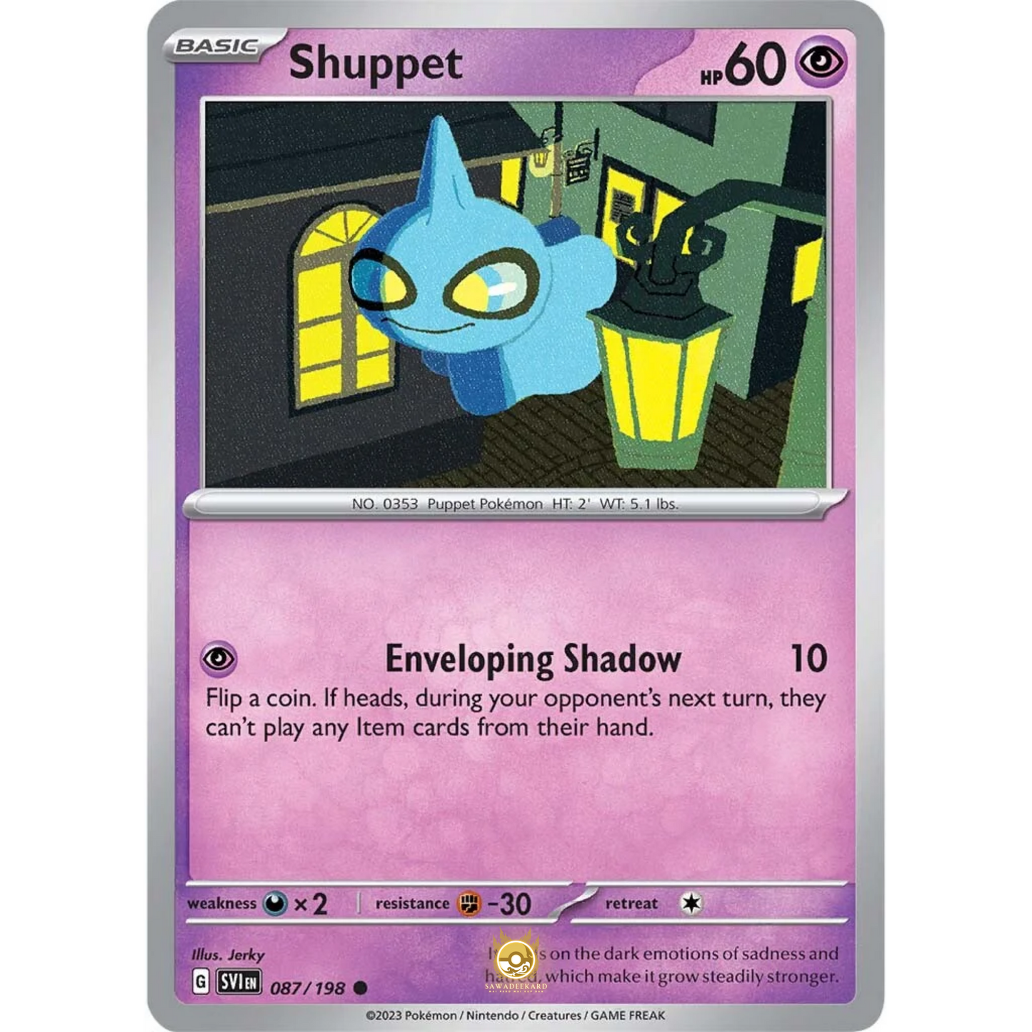 [ENG] SV01 Scarlet Violet Base Set: 087/198 Shuppet C (Non-Foil)