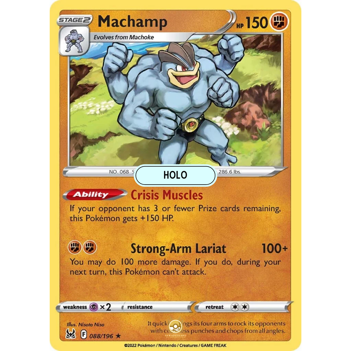 [ENG] SWSH 11 Lost Origin: 088/196 Machamp R (Foil)