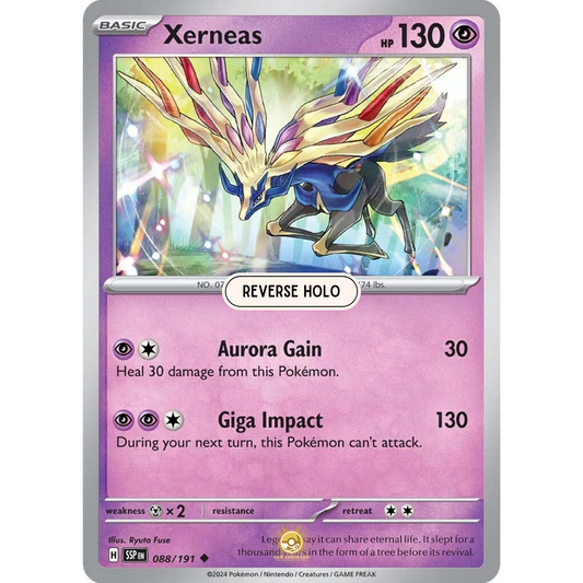 [ENG] Pokemon SV08 Surging Sparks: 088/191 Xerneas [Psychic] [U - Uncommon] (Reverse Holo)