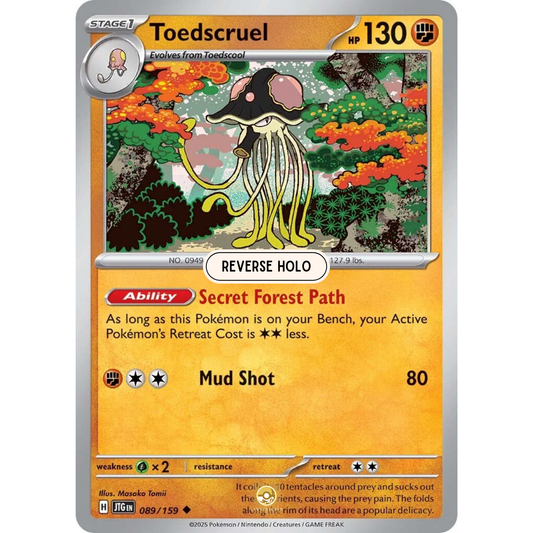 [ENG] Pokemon SV09 Journey Together: 089/159 Toedscruel [Fighting] [U - Uncommon] (Reverse Holo)