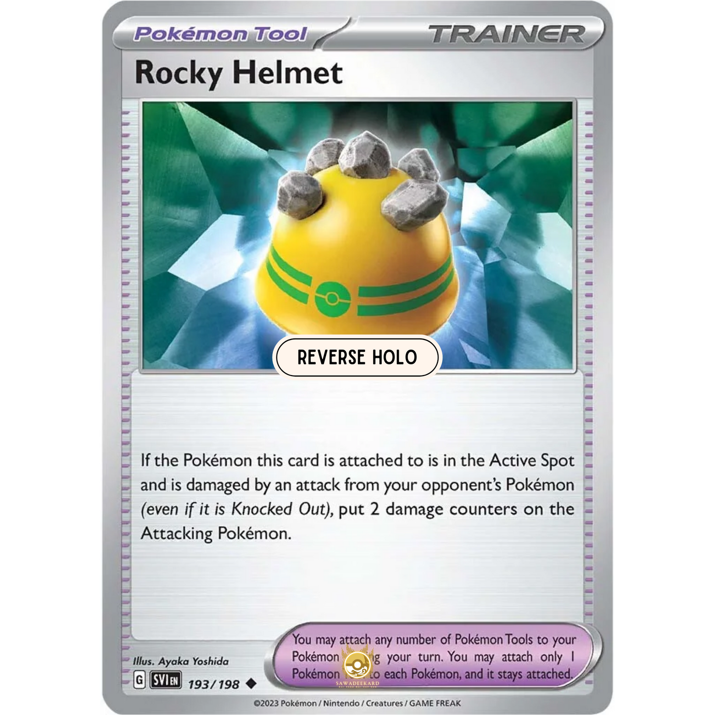 [ENG] SV01 Scarlet Violet Base Set: 193/198 Rocky Helmet U (Reverse Holo)