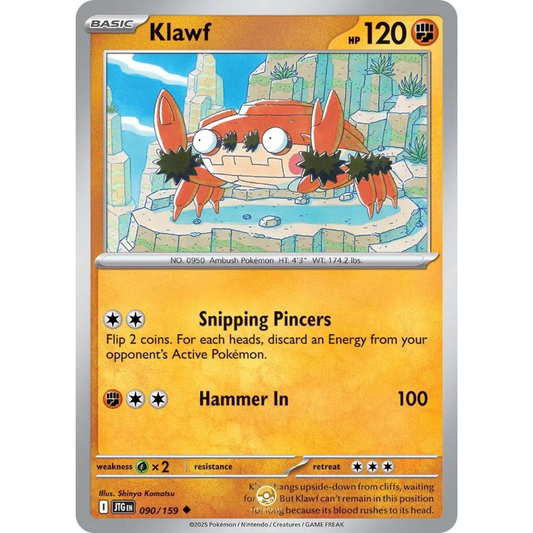 [ENG] Pokemon SV09 Journey Together: 090/159 Klawf [Fighting] [U - Uncommon] (Non-foil)