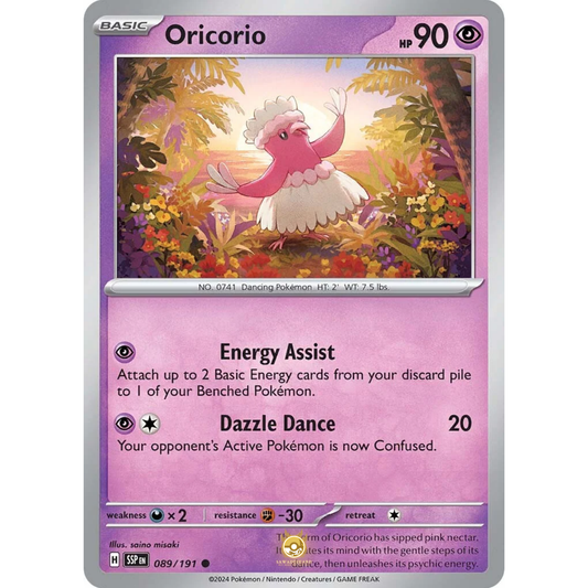 [ENG] Pokemon SV08 Surging Sparks: 089/191 Oricorio [Psychic] [C - Common] (Non-foil)
