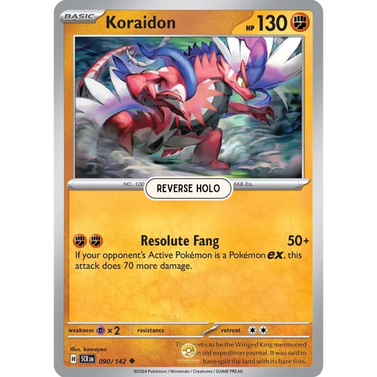 [ENG] Pokemon SV07 Stellar Crown: 090/142 Koraidon [Fighting] [U - Uncommon] (Reverse Holo)