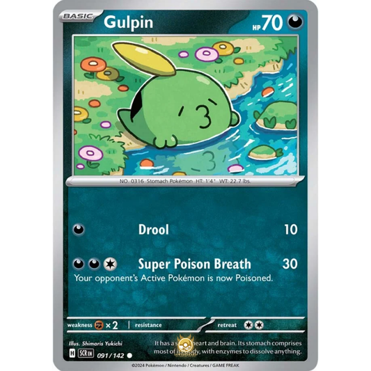 [ENG] Pokemon SV07 Stellar Crown: 091/142 Gulpin [Darkness] [C - Common] (Non-foil)