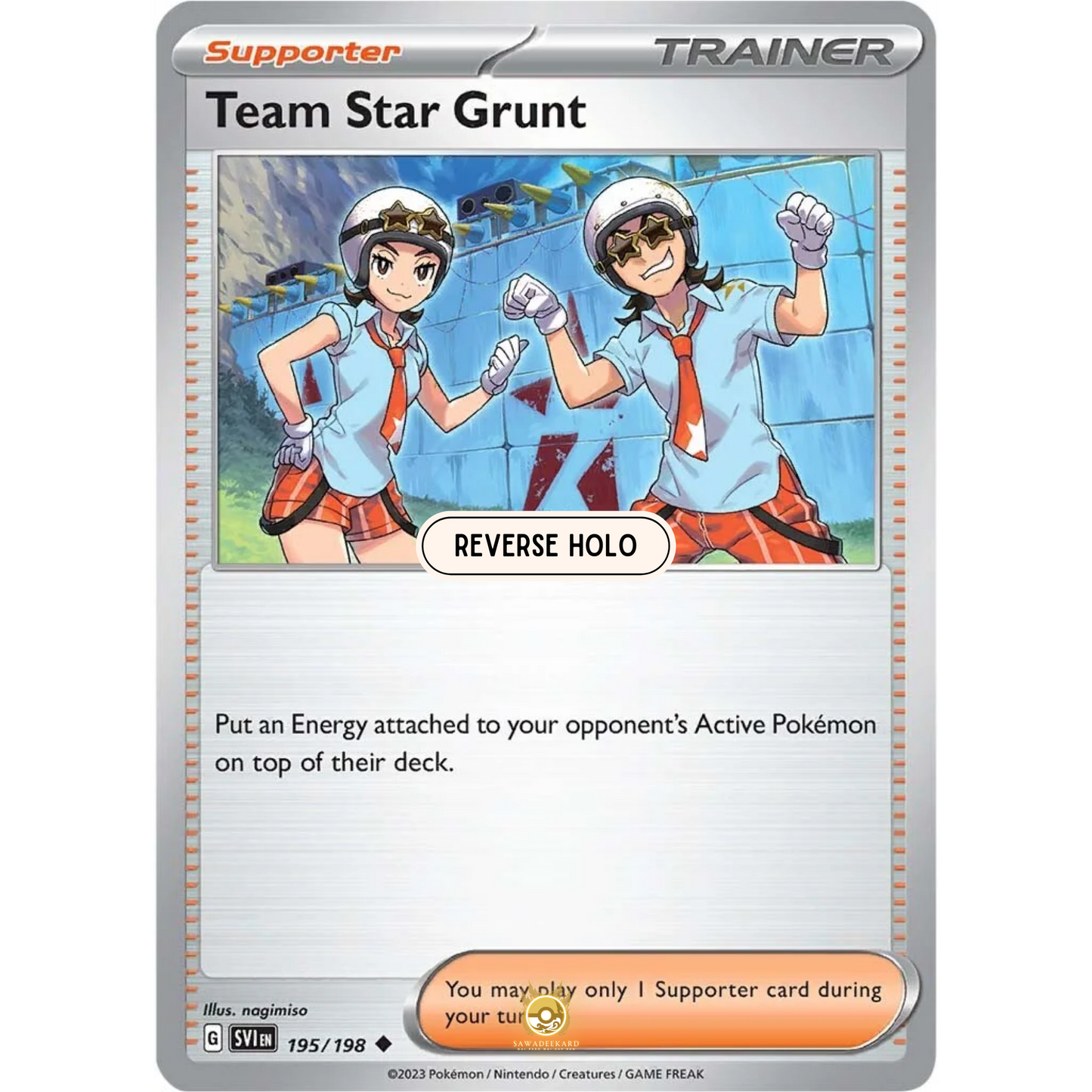 [ENG] SV01 Scarlet Violet Base Set: 195/198 Team Star Grunt U (Reverse Holo)