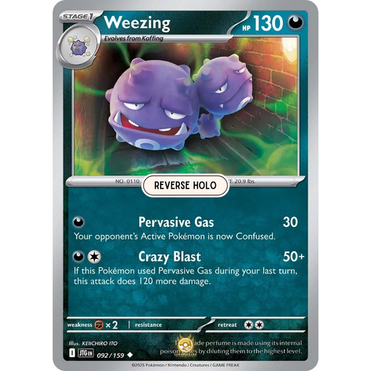 [ENG] Pokemon SV09 Journey Together: 092/159 Weezing [Darkness] [U - Uncommon] (Reverse Holo)