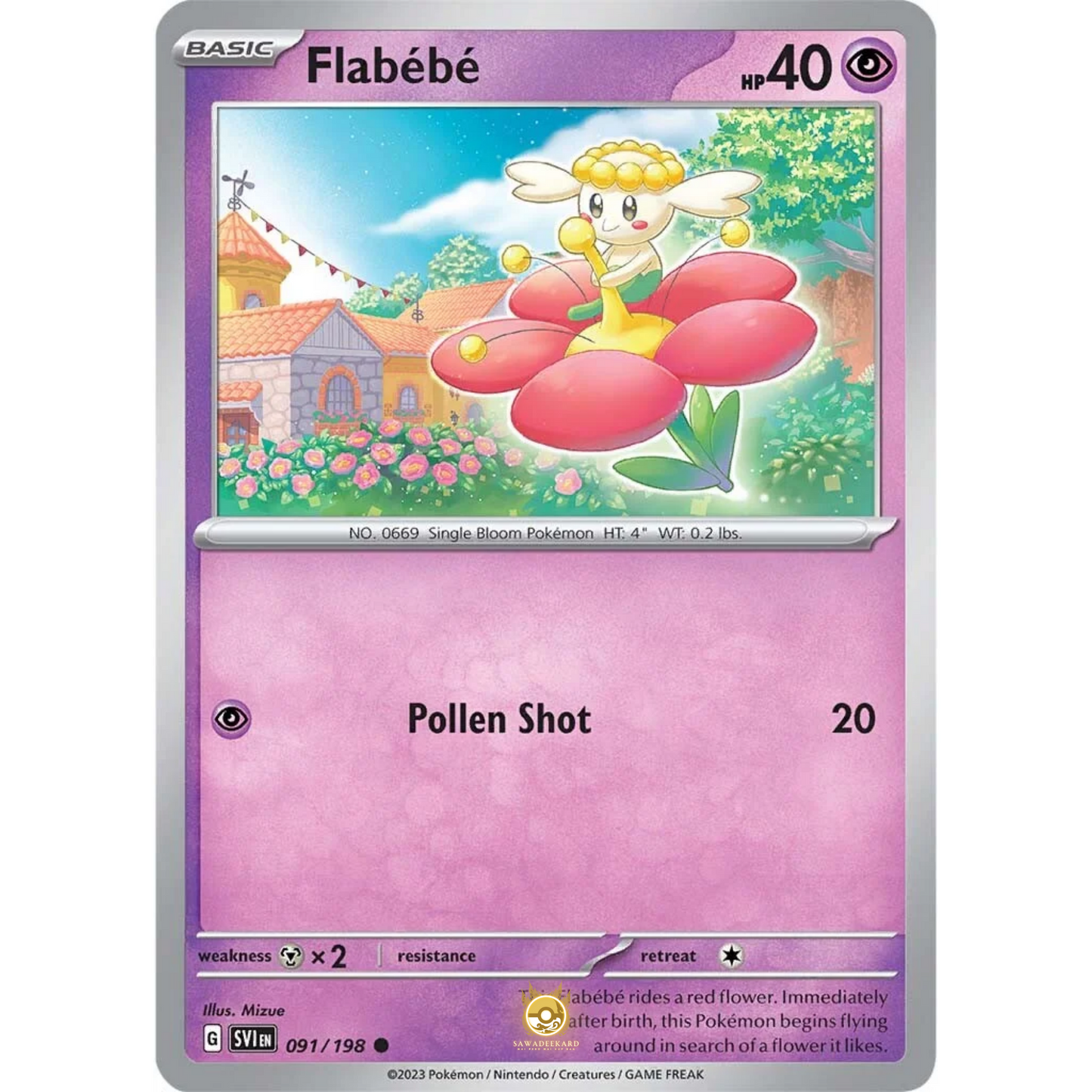 [ENG] SV01 Scarlet Violet Base Set: 091/198 Flabebe C (Non-Foil)