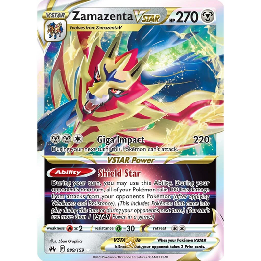 [ENG] SWSH 12.5 Crown Zenith: 099/159 Zamazenta VSTAR R (Foil)