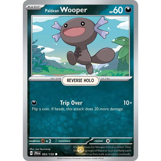[ENG] Pokemon SV09 Journey Together: 093/159 Paldean Wooper [Darkness] [C - Common] (Reverse Holo)