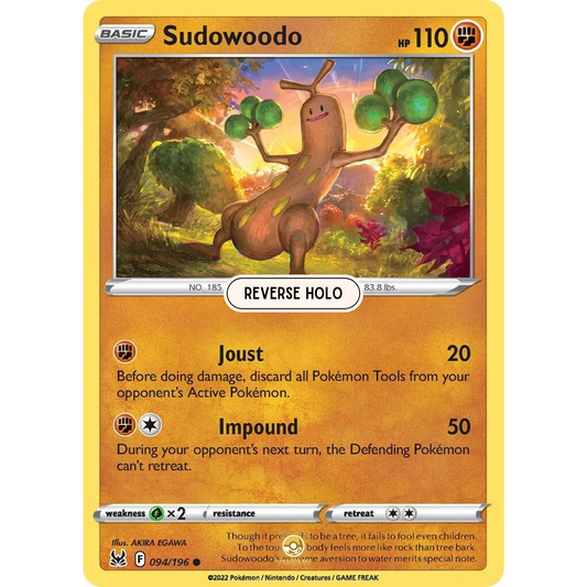 [ENG] SWSH 11 Lost Origin: 094/196 Sudowoodo C (Reverse Holo)